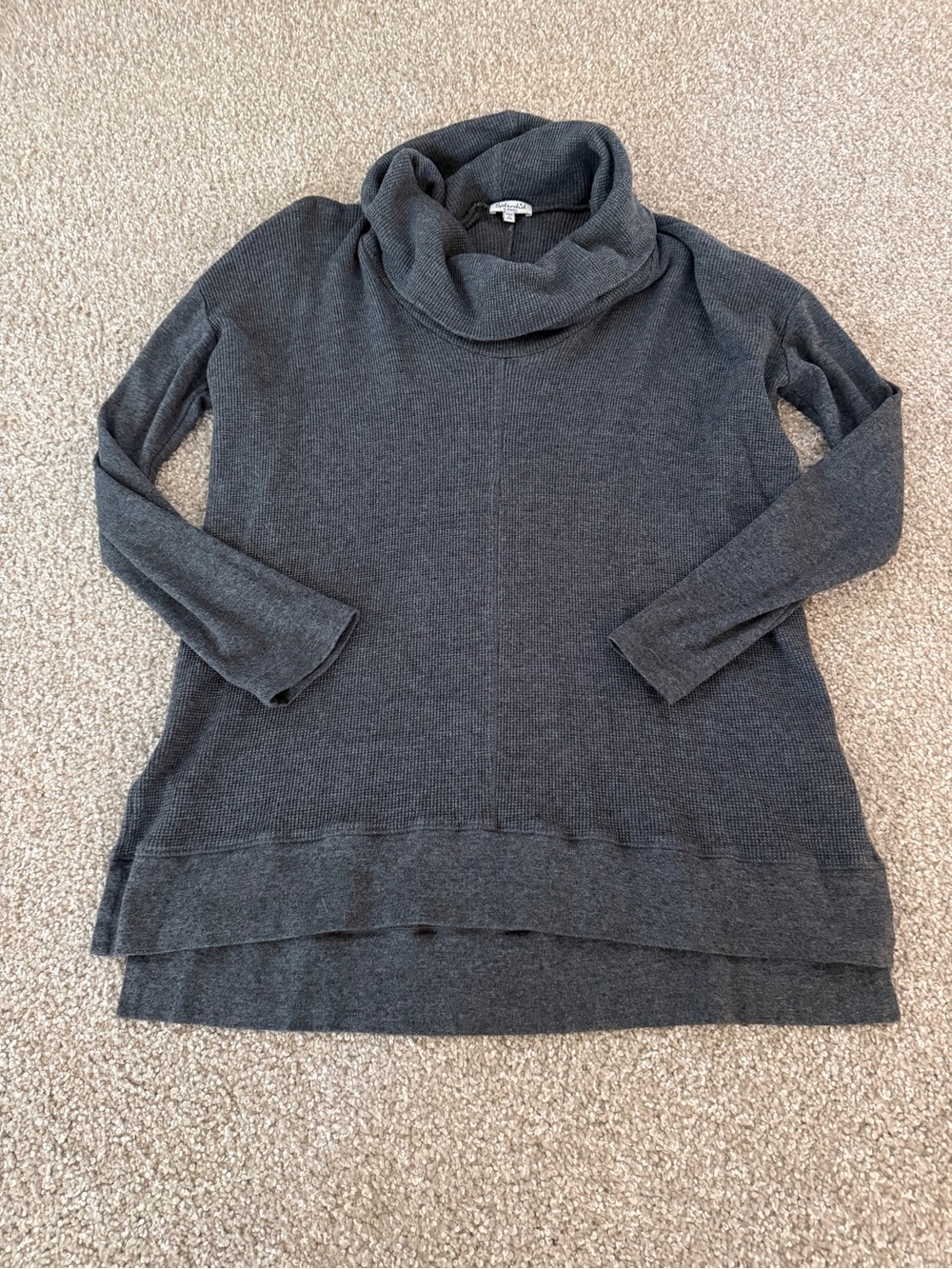 Splendid Charcoal Gray Cowl Neck Sweater
